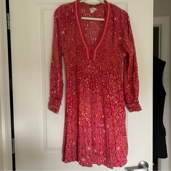 POUPETTE ST. BARTH Ola Long Sleeve Mini Dress Pink medium - Picture 3 of 6